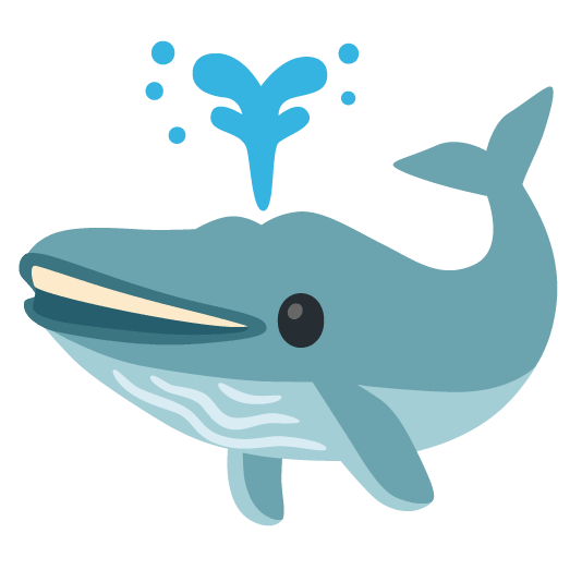 whale grinning