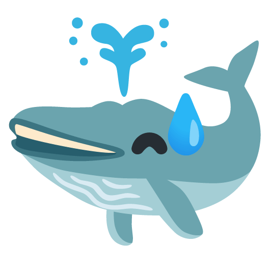 whale sweat smile