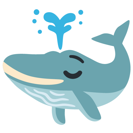 whale relieved