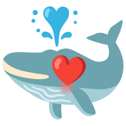 whale heart eyes