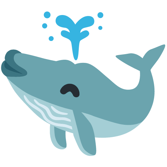 whale kissing smiling eyes