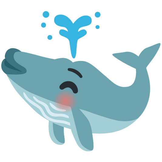 whale kissing closed eyes