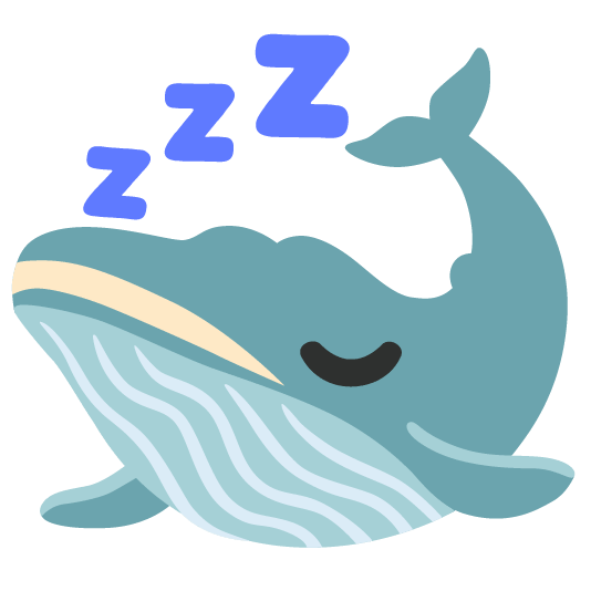 whale sleeping