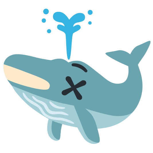 whale dizzy face