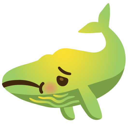 whale nauseated face