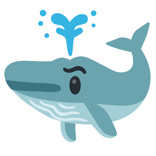 whale face with raised eyebrow