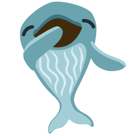 whale yawning face