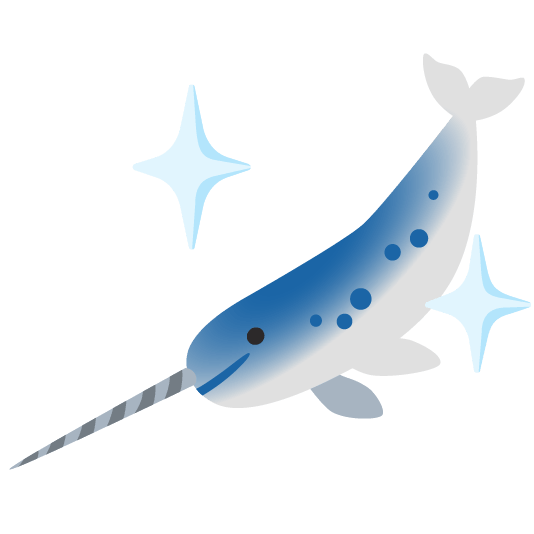 whale unicorn face