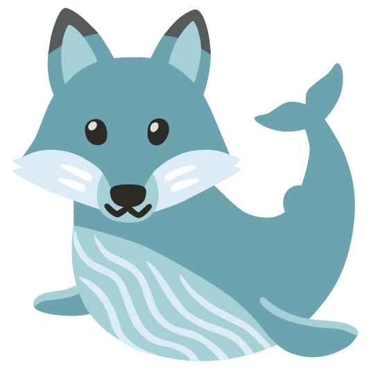 whale fox face