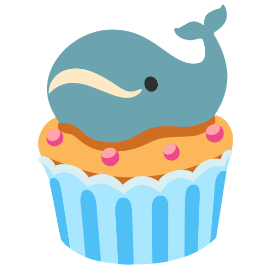 whale cupcake