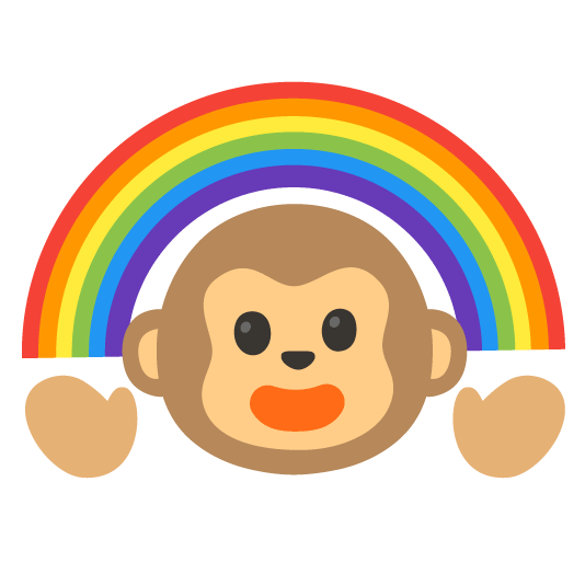 monkey face rainbow
