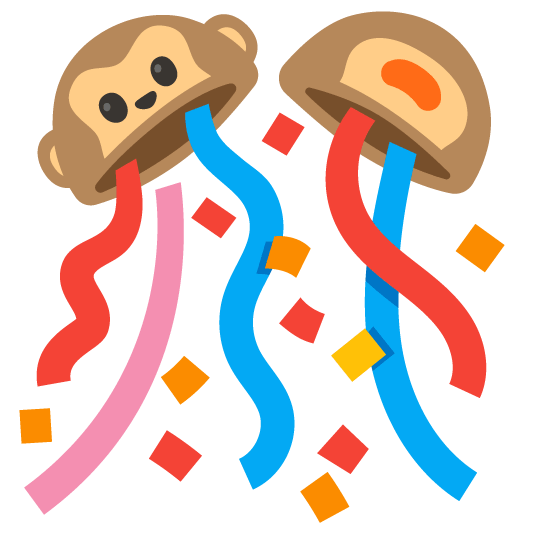 monkey face confetti ball