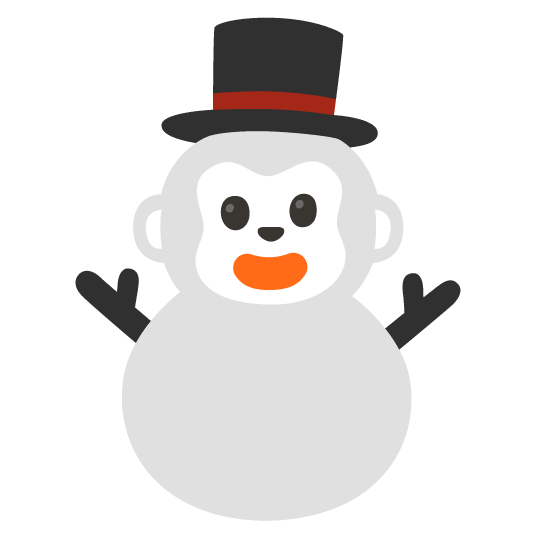 monkey face snowman without snow