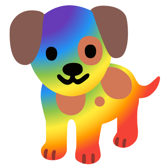 dog rainbow
