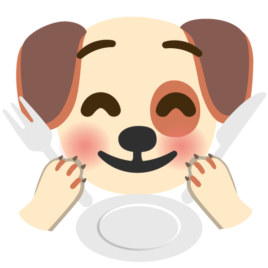 dog knife fork plate