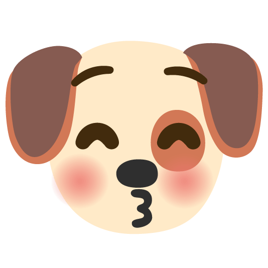 dog kissing closed eyes