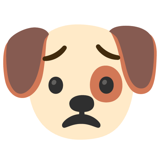 dog worried