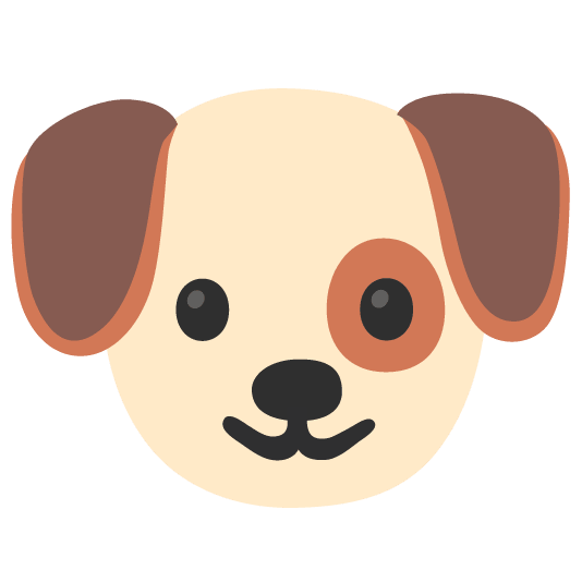 dog slightly smiling face