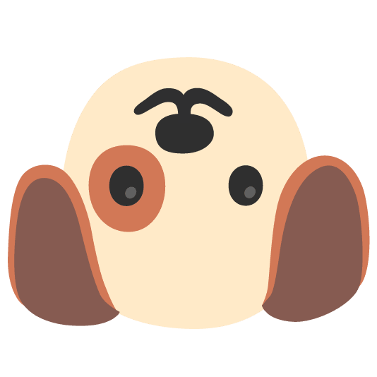 dog upside down face