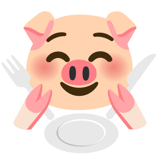 pig knife fork plate