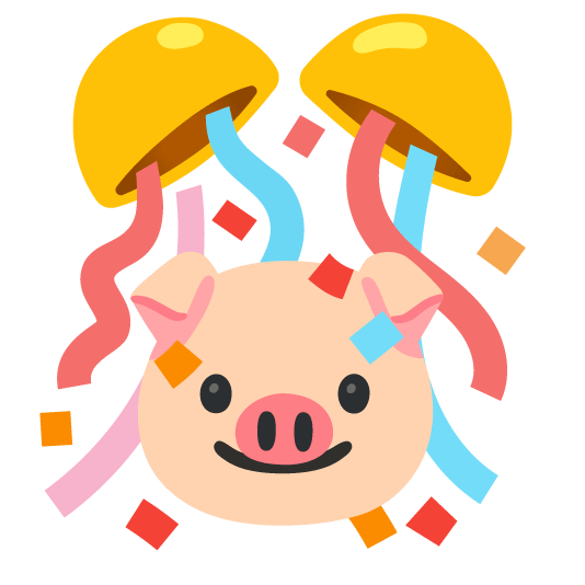 pig confetti ball