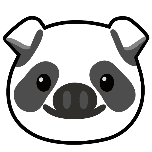 pig panda face
