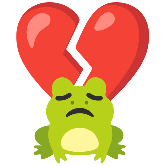 frog broken heart