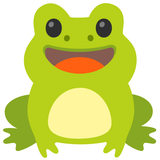 frog grinning