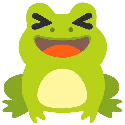 frog laughing