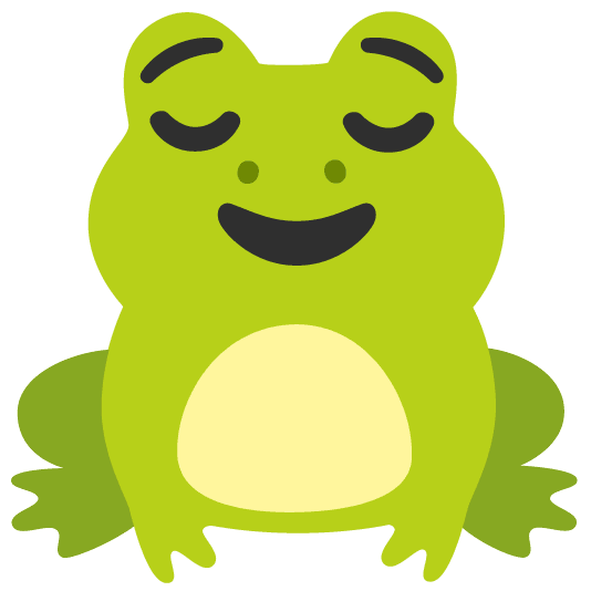 frog relieved