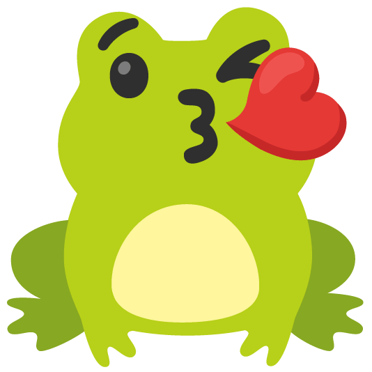 frog kissing heart