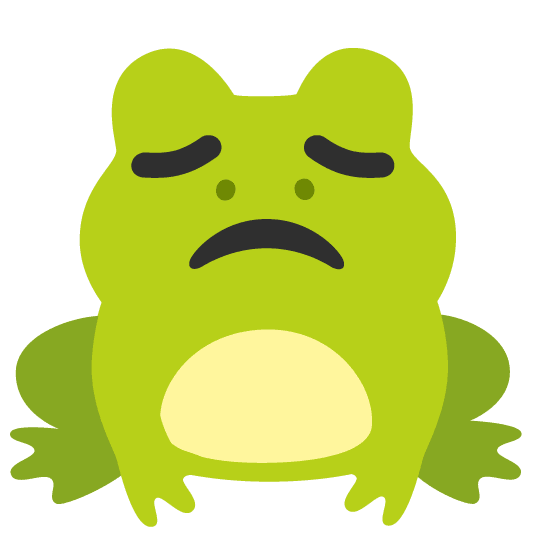 frog disappointed