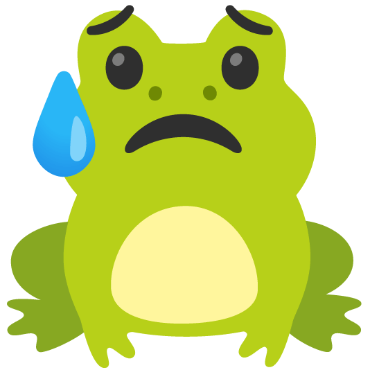 frog disappointed relieved