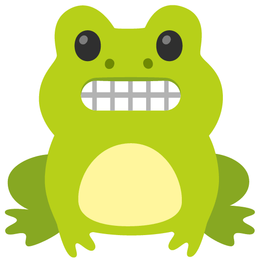 frog grimacing