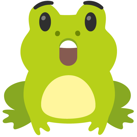 frog astonished