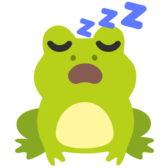 frog sleeping