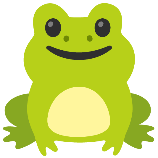 frog slightly smiling face