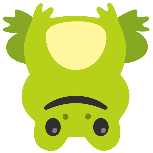 frog upside down face