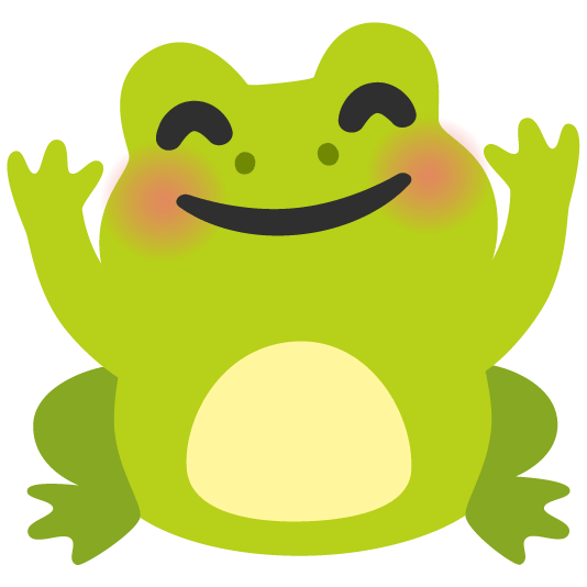 frog hugging face