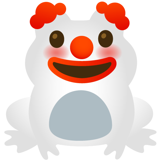 frog clown face