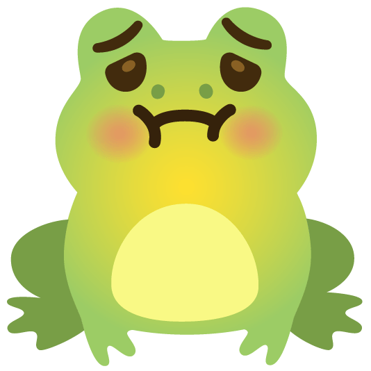 frog nauseated face