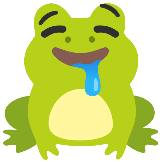 frog drooling face