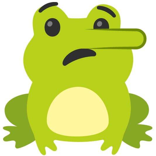 frog lying face
