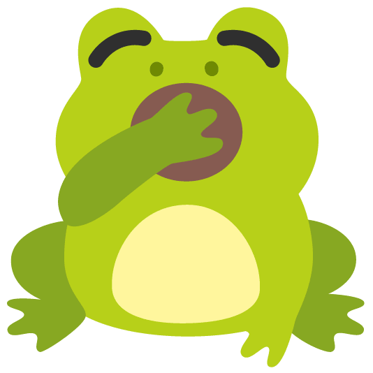 frog yawning face