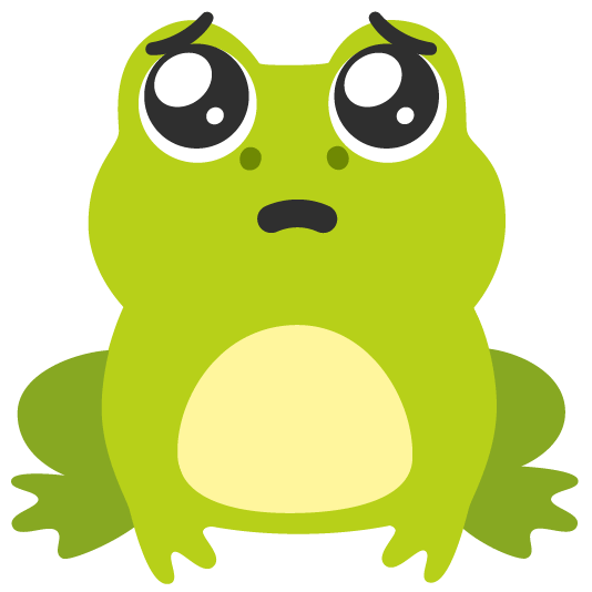 frog pleading face