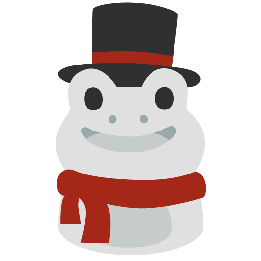 frog snowman without snow