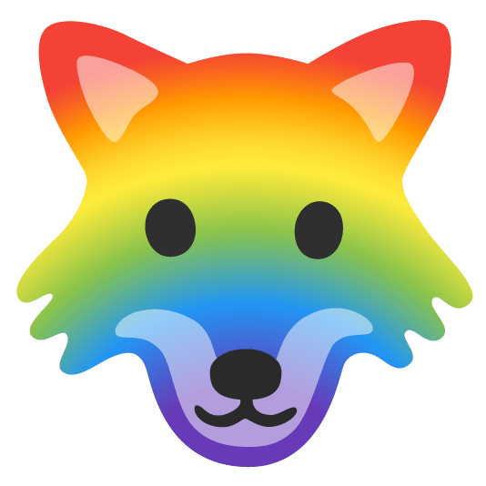 wolf rainbow