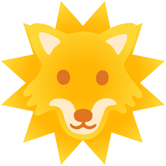 wolf sun with face