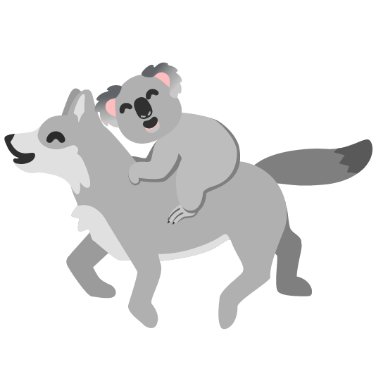 wolf koala