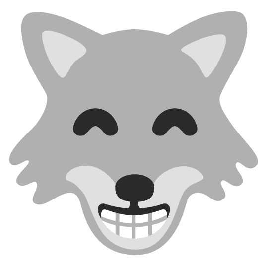 wolf grin